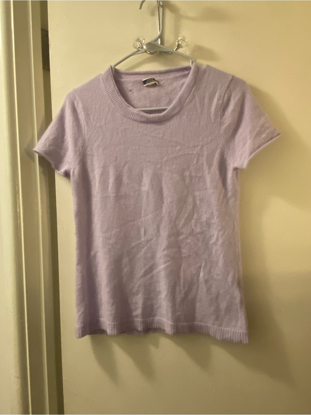 Classic Crewneck Short-Sleeve Top - Lavender